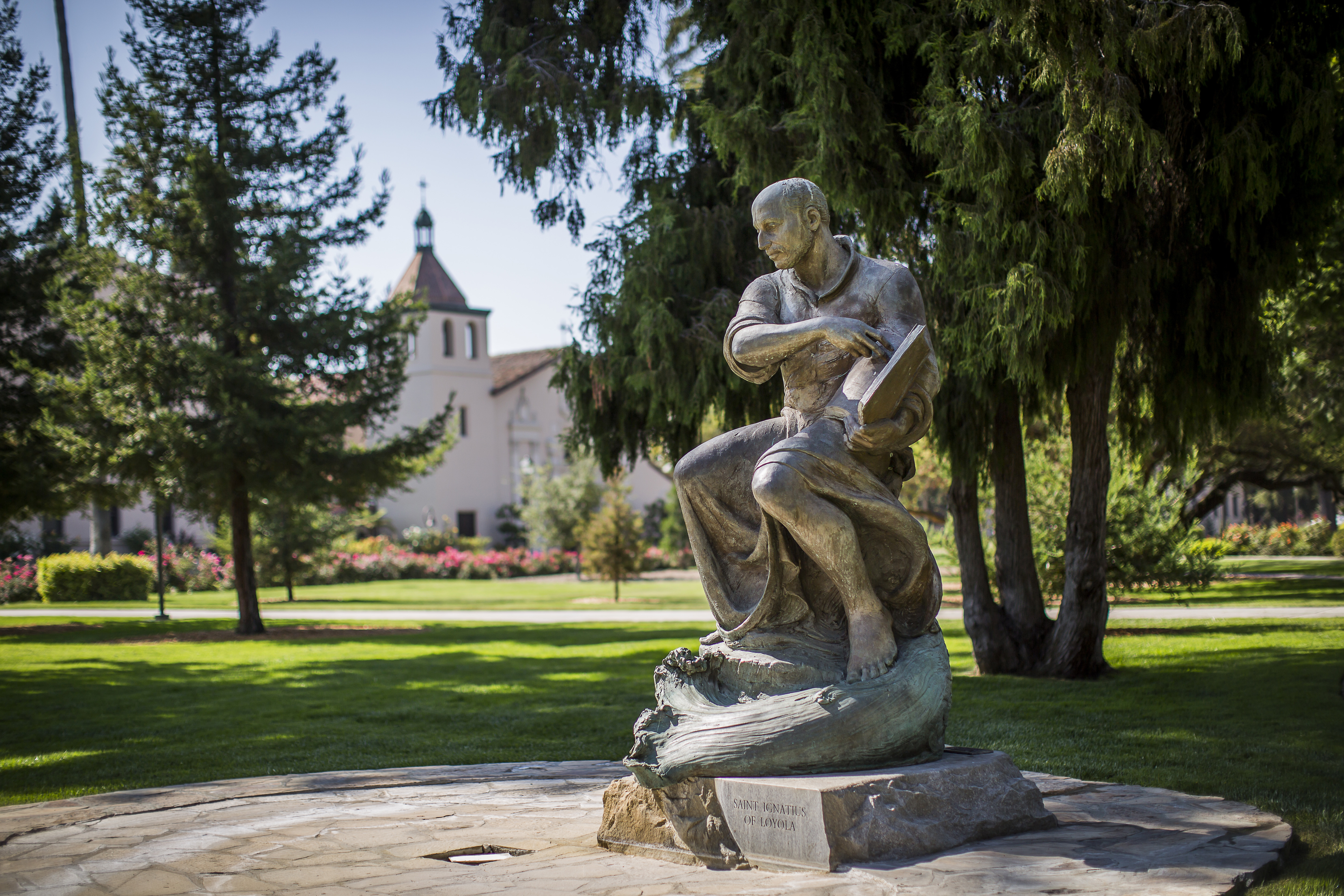 St Ignatius Statue on SCU campus 