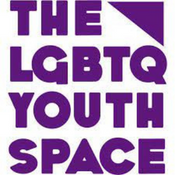 The LGBTQ Youth Space in purple text.