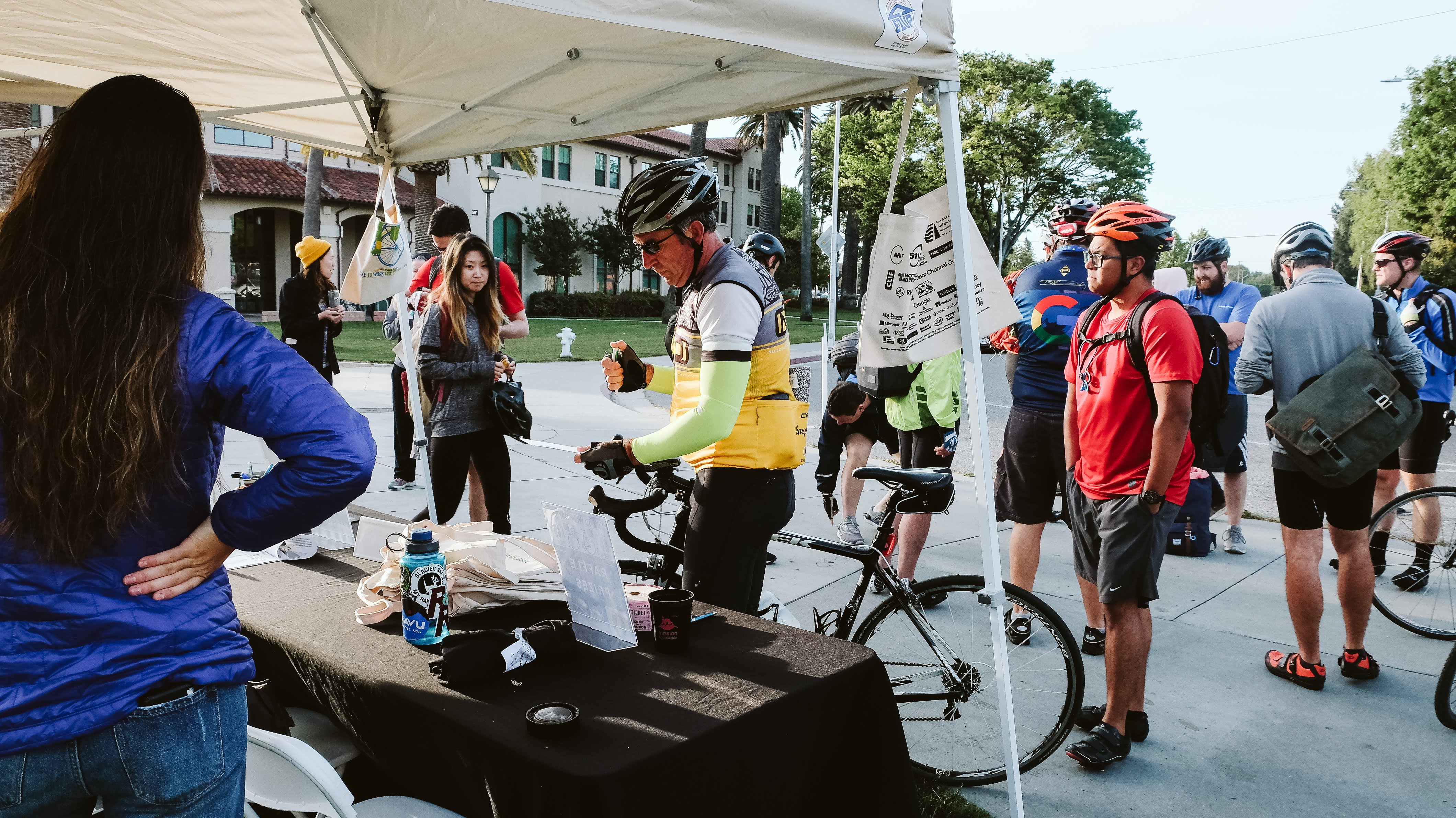 Cyclists advocating for sustainable transportation in the Bay Area