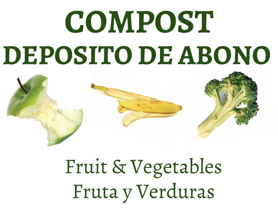 COMPOST DEPOSITO DE ABONO. Fruit & Vegetables. Fruta y Verduras.