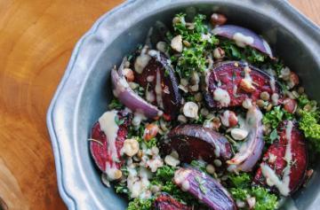 Beet, Lentil, Kale Salad. Photo by Morgan Billington