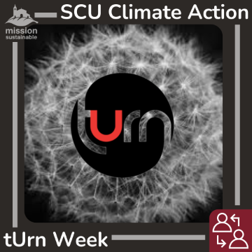 tUrn Week logo with dandelion 