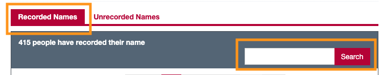 Namecoach recordings in Camino