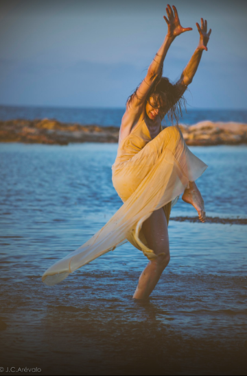 dancer in the ocean