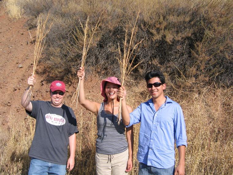 Jason Buenrostro (right) with fellow SCU graduates Stephanie Kim (center) and Tim Butler (Biology '10).