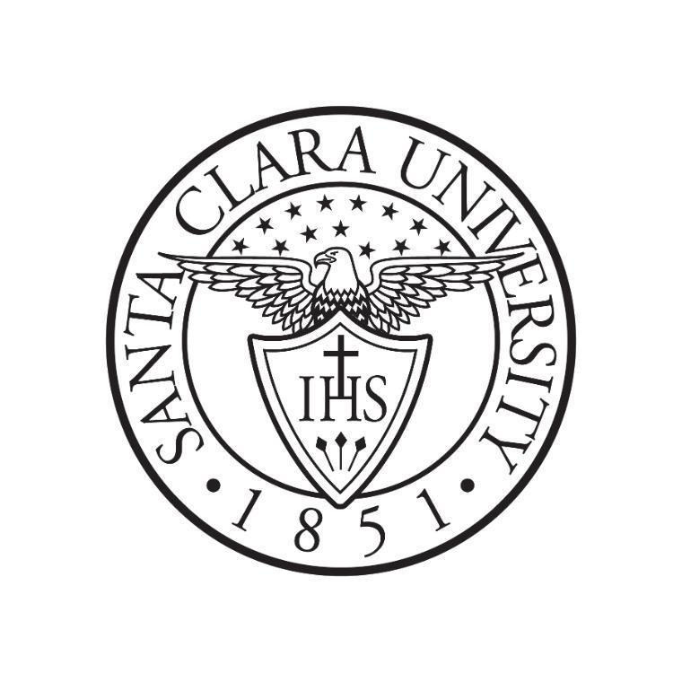 SCU Seal in black on white background 