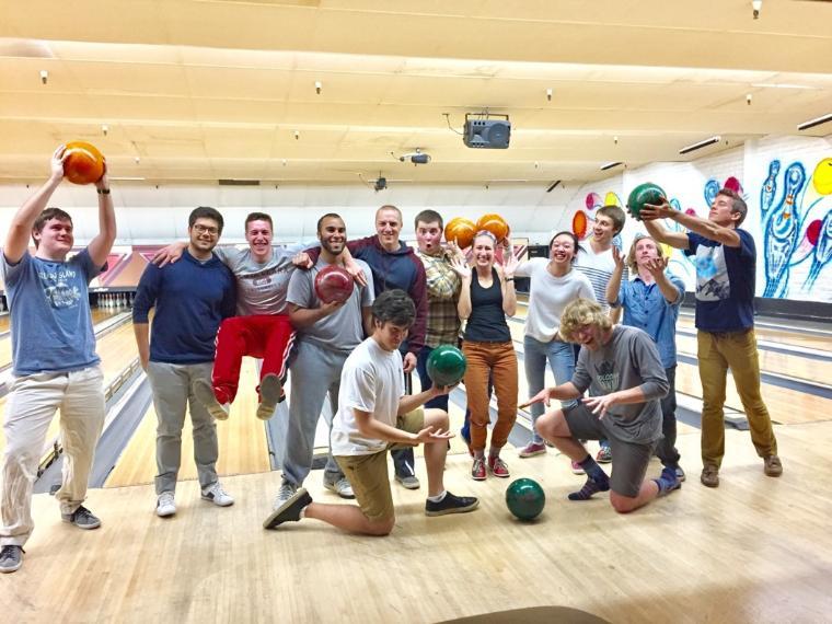American Society for Civil Engineers' outing at a bowling alley