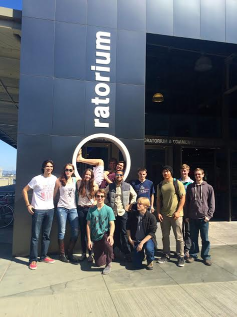 Students at the Exploratorium