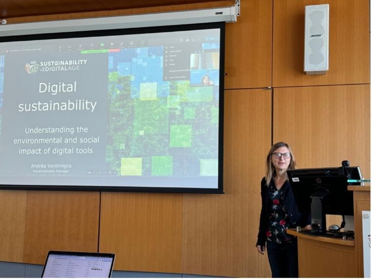 a person at the podium