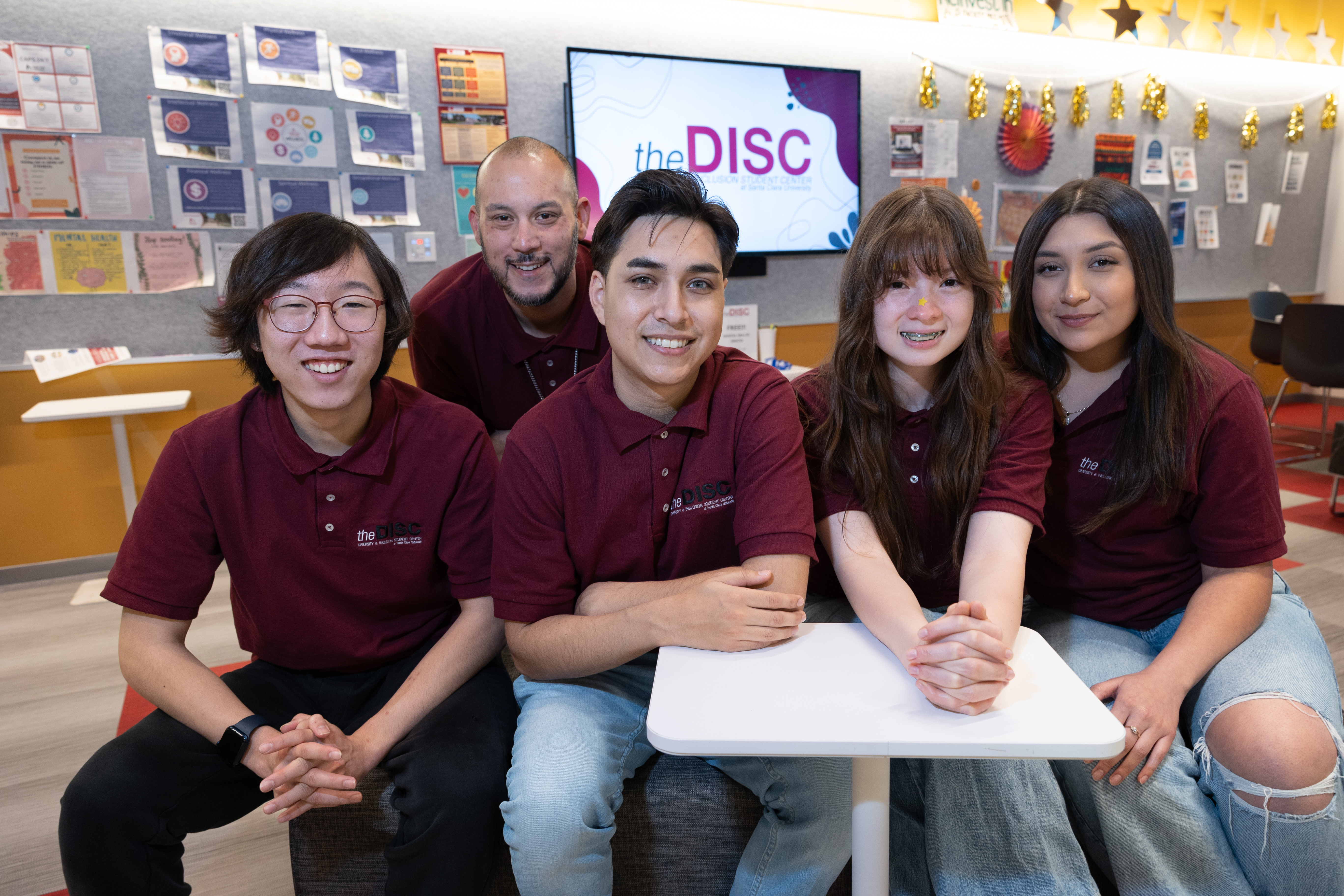 Group of DISC Staff. Kenneth park (left), Ricardo Padilla (second from left), Cristian Ramirez Lomeli (middle) , Brynn Kramer (second from right), Michelle Calderon Flores (right).