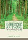 Book cover titled Embedded Software with the ARM Cortex-M; second edition by Daniel W. Lewis.