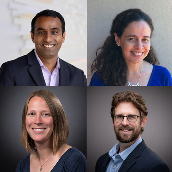 A photo of the four new chairs of the School of Engineering