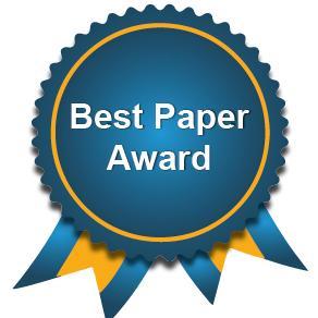 Award ribbon with words Best Paper Award