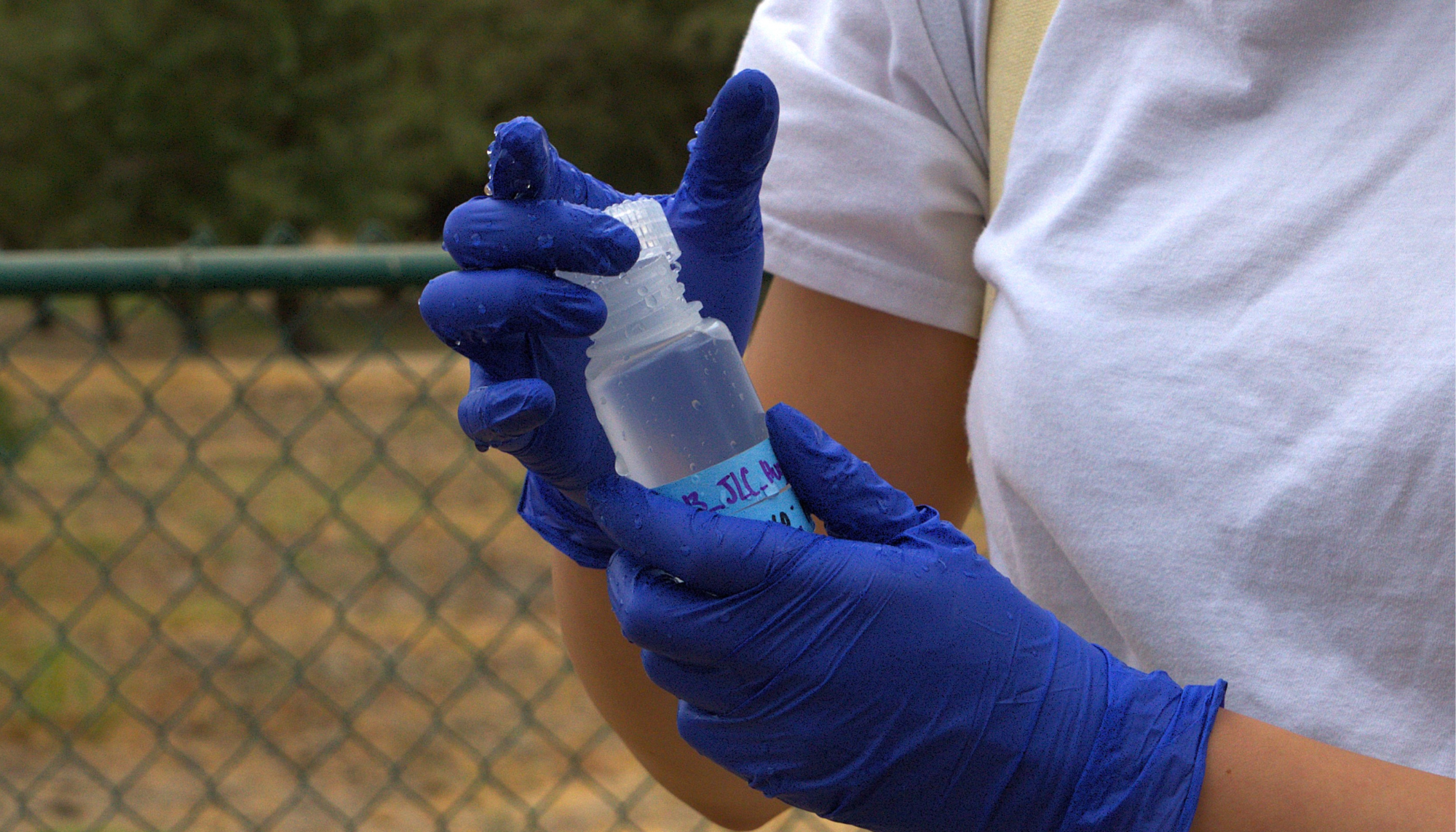 Collecting Water Sample in Hughson