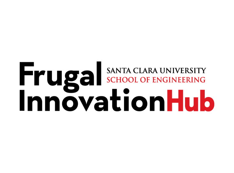 Frugal Innovation Hub logo with black and red text