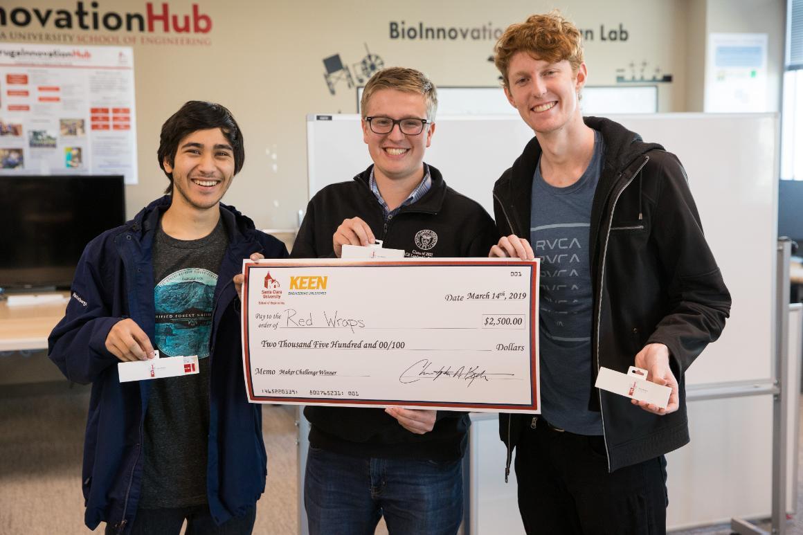 Team photo of the Maker Challenge winning team