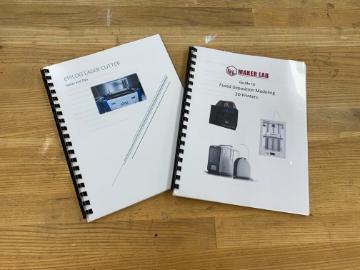 Samples of using the binding machine