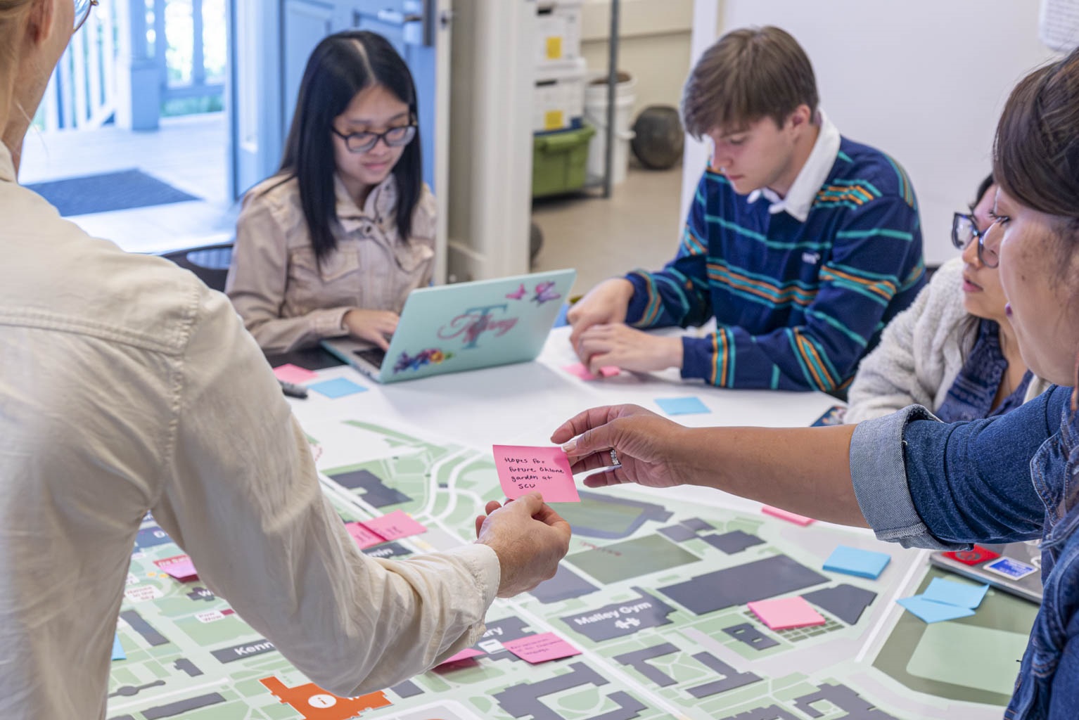 Faculty and students at Santa Clara University and members of the Muwekma Ohlone Tribe collaborate to design the augmented reality tour. image link to story