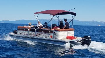 Pontoon Boat during Tahoe deployment