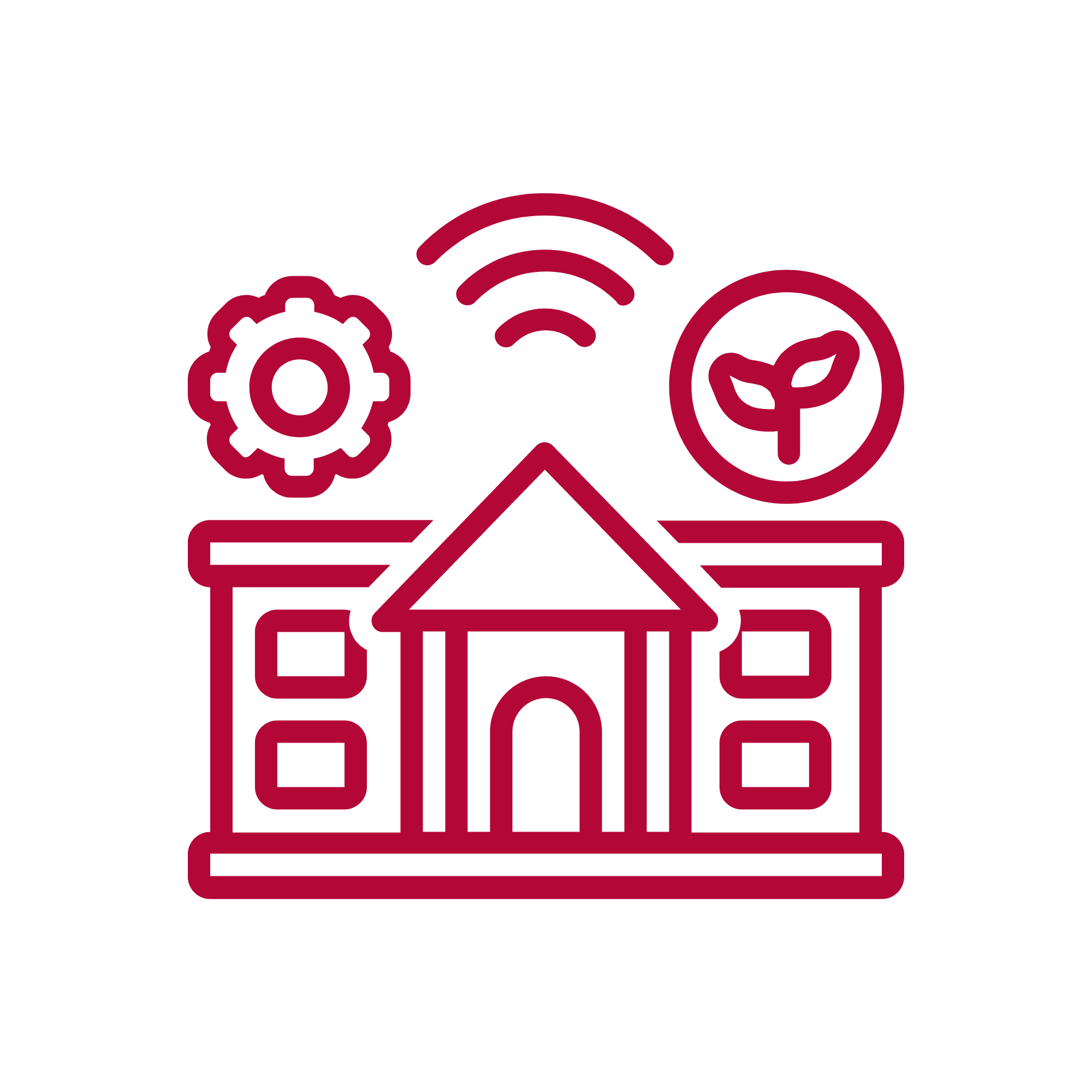 Building graphic representing State of the Art Facities