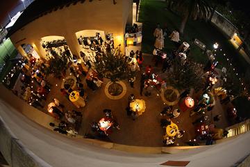 Looking down on the demo day 2025 evening reception