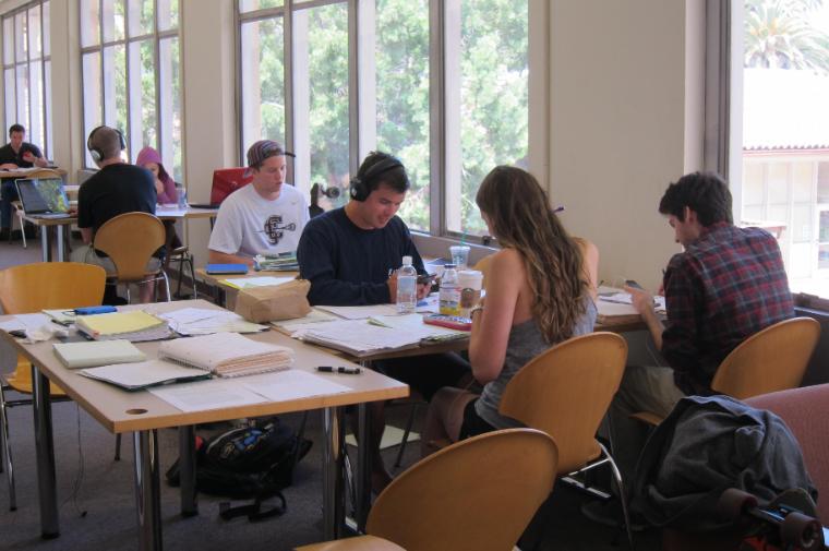 Undergraduates studying together