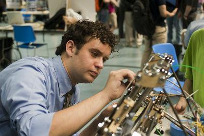 A student working on a sponsored project